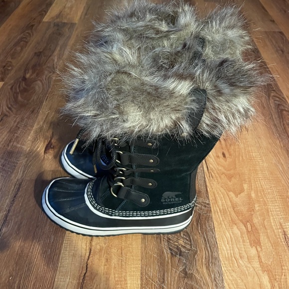 New Sorel Joan of arctic boot ladies size10 black waterproof lace up winter boot - Picture 2 of 9